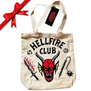 🖤 NWT Stranger Things x Netflix – Hellfire Club Canvas Tote Bag 🖤